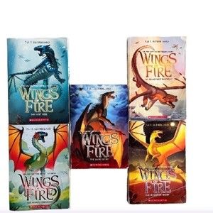 Wings of Fire by Tui T Sutherland Soft Cover Books 1, 2, 3, 4, 5